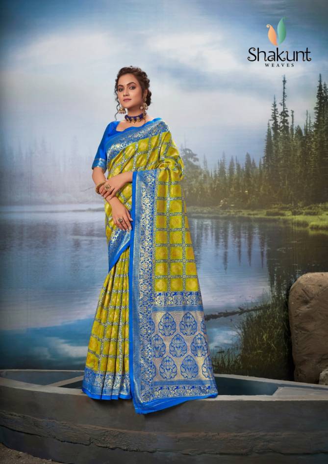 SHAKUNT PUSHP PRIYA Latest Designer Fancy Wedding Wear Pure Silk Saree Collection