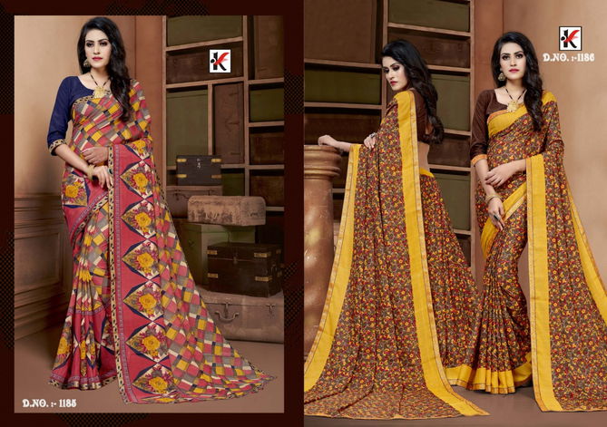 Rajvi 21 Casual Regular Wear Rennial Printed Designer Saree Collection
