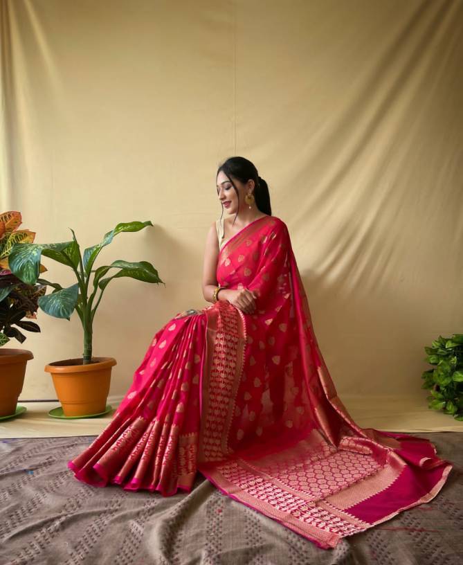 Bt 55 Festive Wear Designer Fancy Weaving Soft Cotton Saree Collection
