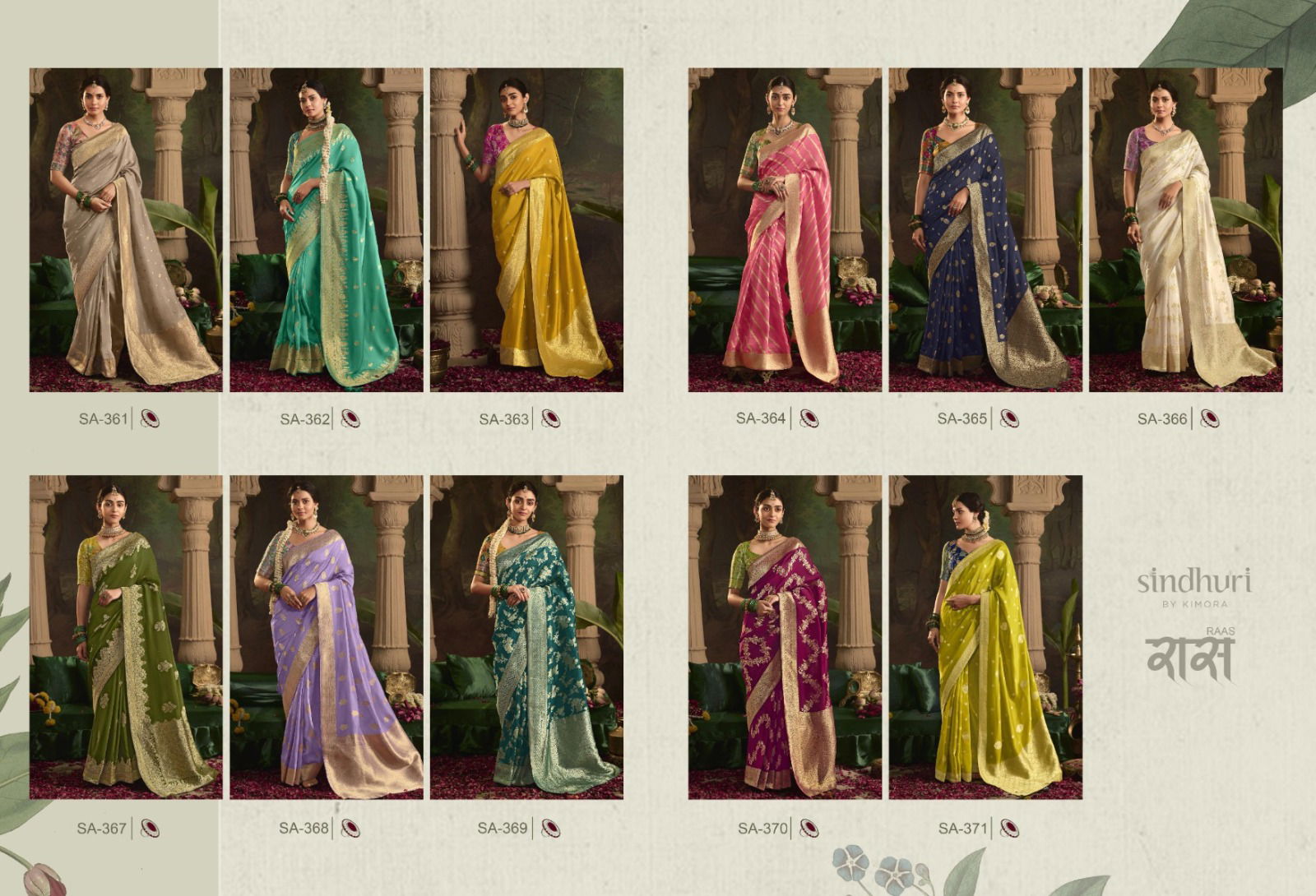 Raas By Kimora Crepe Dola Silk Wedding Wear Sarees Suppliers In India