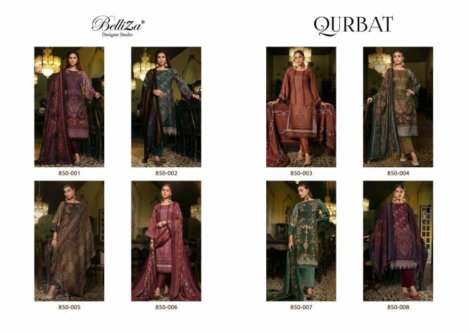Qurbat By Belliza Pure Winter Wear Dress Material Catalog