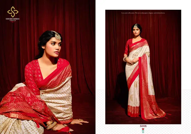 Crush 5 By Shubh Shree Tusser Silk Sarees Wholesale Market In Surat