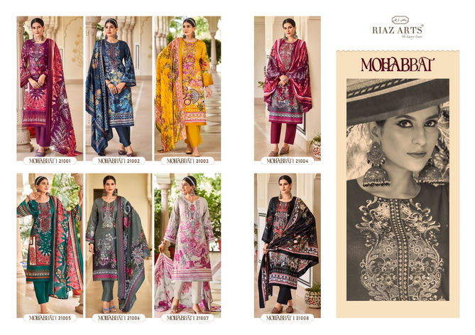 Mohabbat By Riaz Arts Karachi Lawn Digital Printed Dress Material Suppliers In India