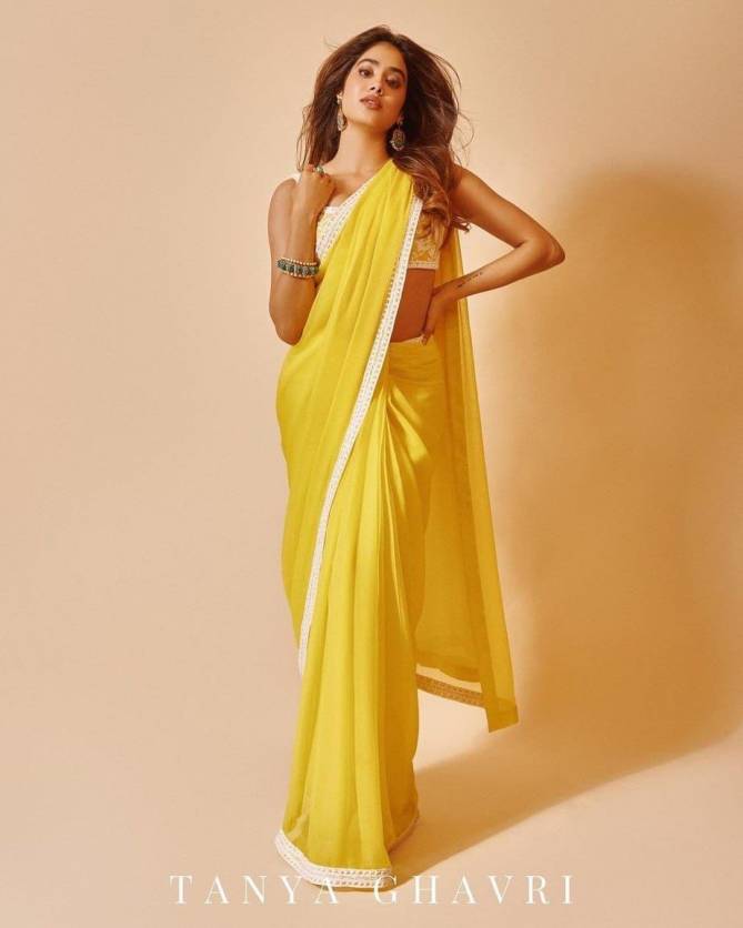 Janhvi Kapoor 01 Georgette Fancy Stylish Designer Wear Saree Collection