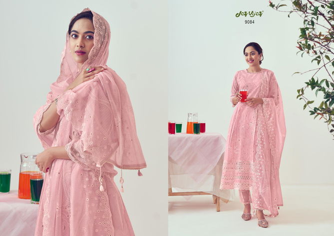 Shikanji By Jay Vijay Embroidery Organza Khadi Block Printed Suits Wholesale Market In Surat