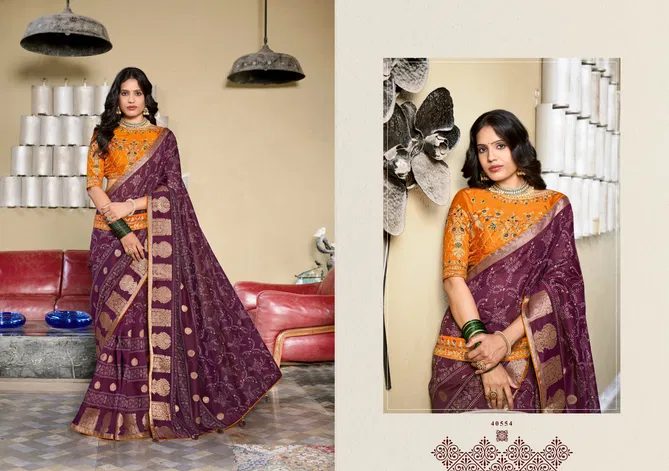 Madhavi By 5D Designer Cottan Butta Printed Sarees Exporters In India