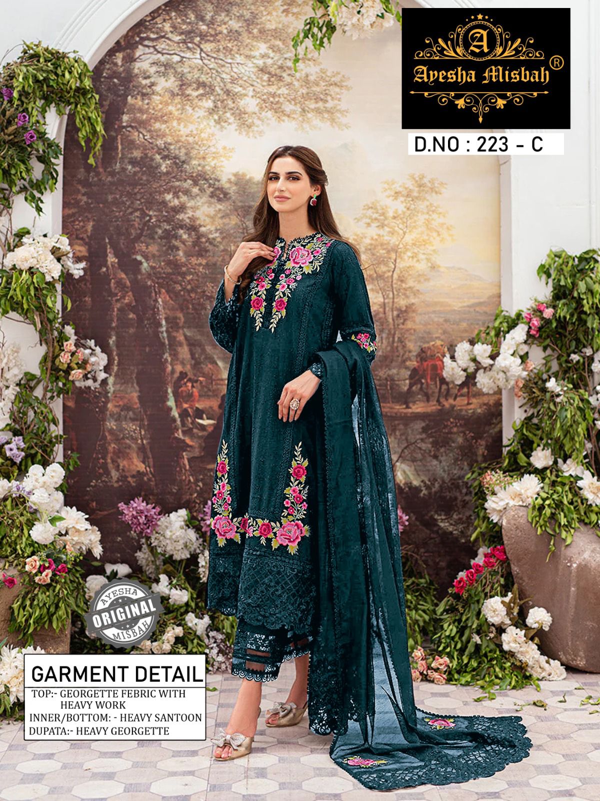 Ayesha Misbah By AM 223 Georgette Pakistani Suits Catalog