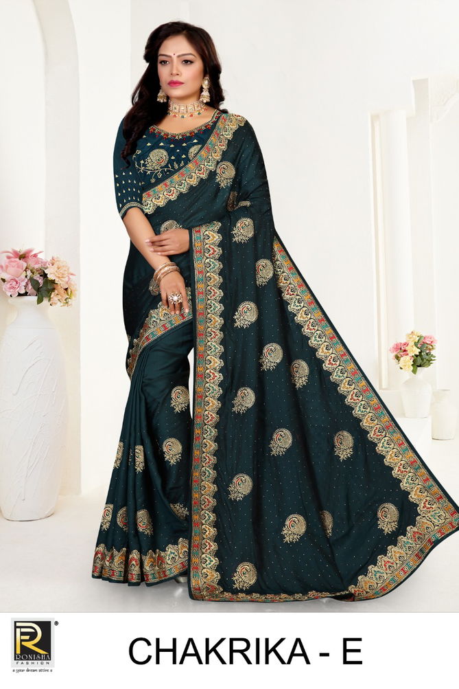 Ronisha Chakrika New Exclusive Wear Art  Silk Latest Designer Saree Collection