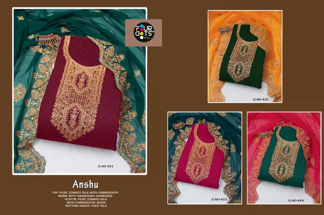 Anshu 421 To 424 Non Catalog Dress Material Suppliers In India