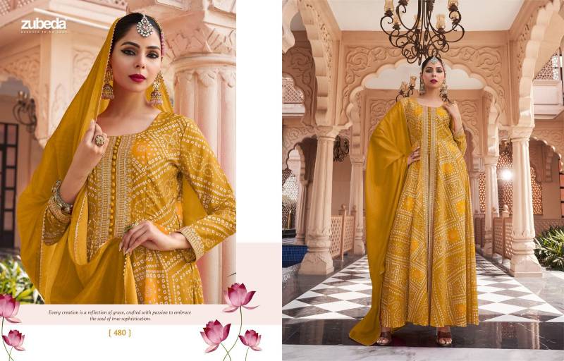 Zubeda Rang Mahal Chinon Silk Digital Printed Salwar Kameez Exporters In India