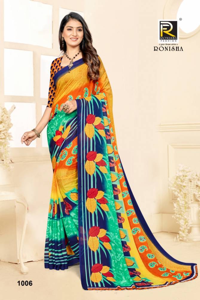 Ronisha Madhusala New Designer Daily Wear Renial Printed Saree Collection