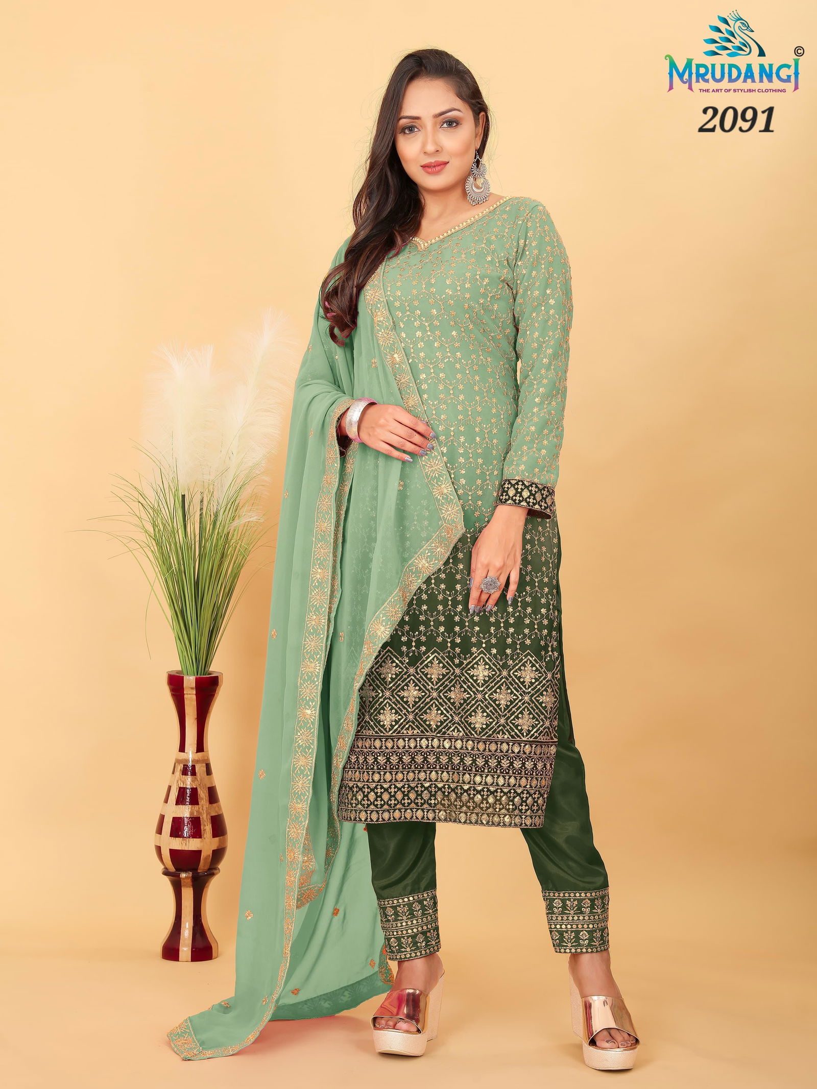 Misri By Mrudangi Kurtis With Bottom Dupatta Orders In India