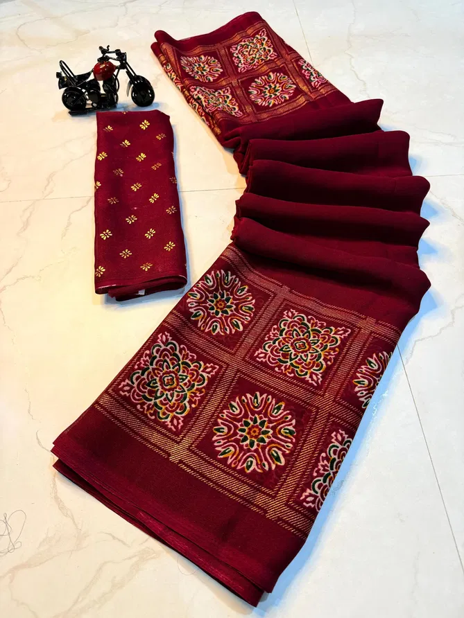 Wow Ajrakh Gajji Silk Daily Daily Saree Wholesale Shop In India