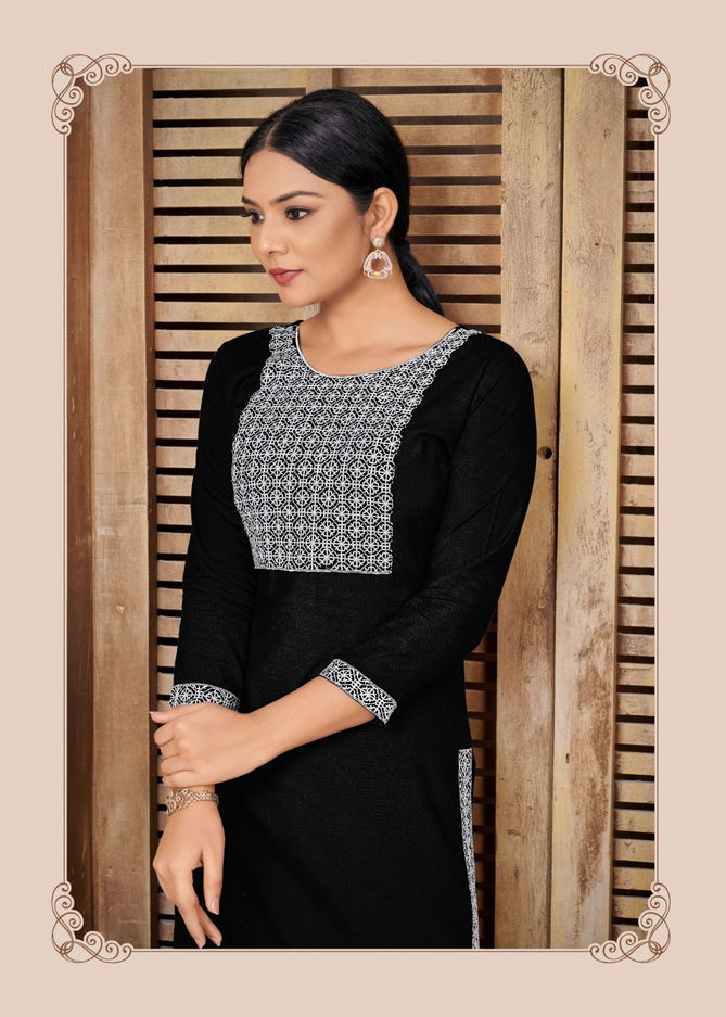 Anjali Heavy Rayon Embroidery Kurtis Catalog