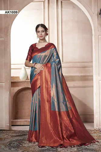 Akansha By 3 Of Kanjivaram Silk Occasion Wear Sarees Wholesale In India