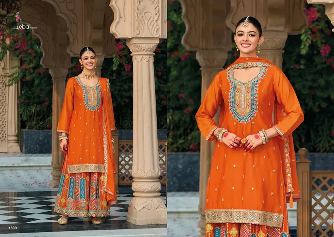 Mohini By Eba Chinon Embroidery Readymade Suits Wholesalers In Delhi