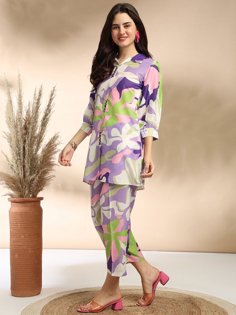 Hit Colour Hiyana 104 Printed Muslin Co Ord set Wholesale Shop In Surat