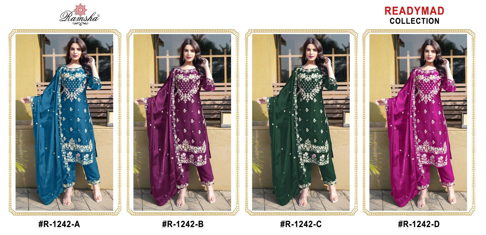 R 1242 Nx By Shree Jimi Chu Pakistani Readymade Suits Orders In India