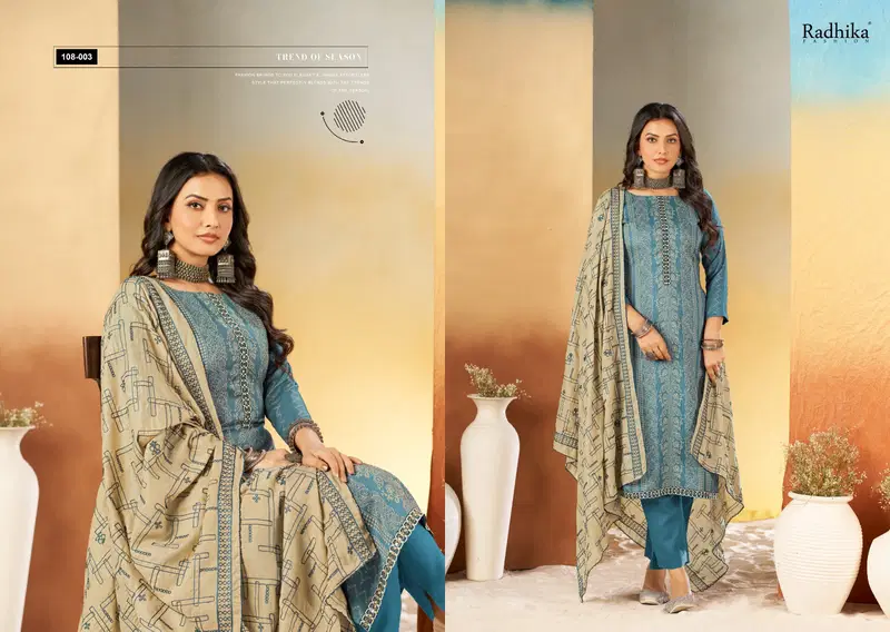  Azara Black Berry by Radhika  Vol 16 Cotton Dress Material Collection