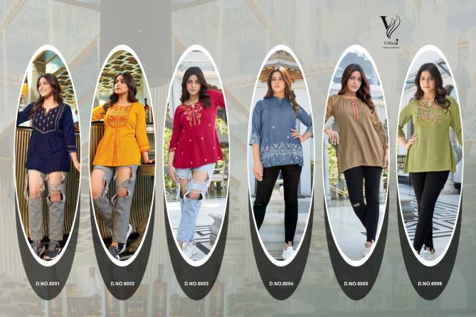 V Raaji By Topsy Western Wear Rayon Ladies Top Catalog
