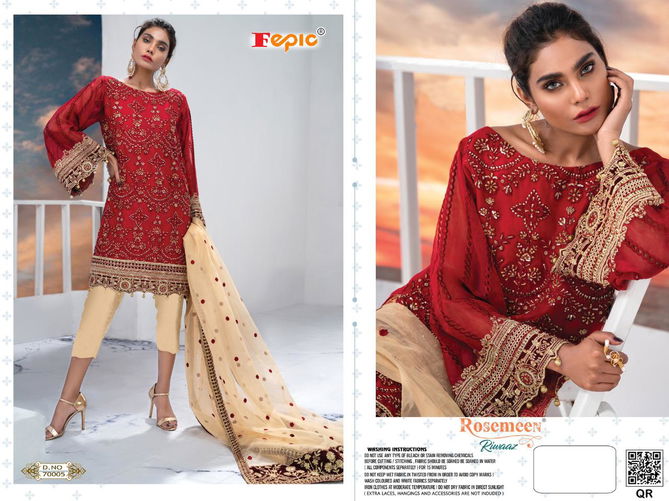 Fepic Rosemeen Riwaaz Latest Exclusive Collection Designer Pakistani Suits 