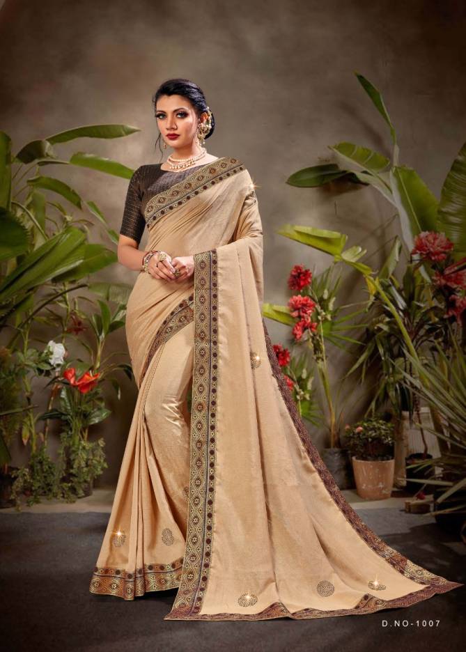 Ronisha Flavour Latest Fancy Heavy Wedding Wear Vichitra silk Sarees Collection
