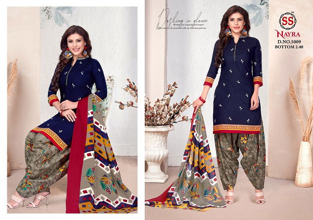 Nayra 5 Latest Fancy Designer Heavy Casual Regular Wear cotton Printed Panjabi Dress Materials Collection
