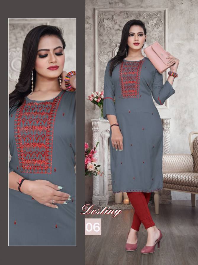 Beauty Queen Destiny 3 Latest Fancy party Wear Printed Kurti Collection