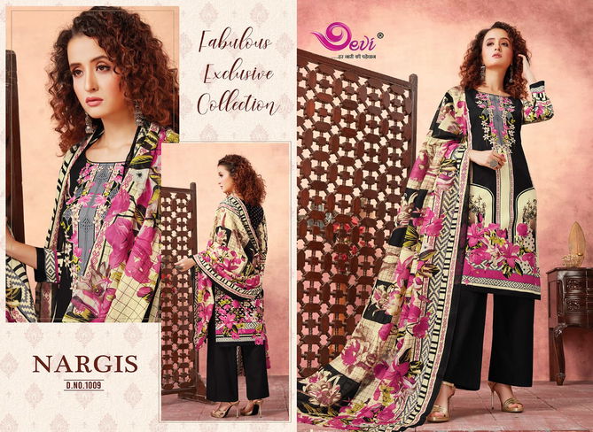 Devi Nargis Latest Casual Wear Pure Cotton Printed Dress Material Collection