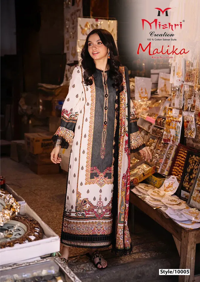 Malika Vol 10 By Mishri Karachi Cotton Dress Material Supplier In India