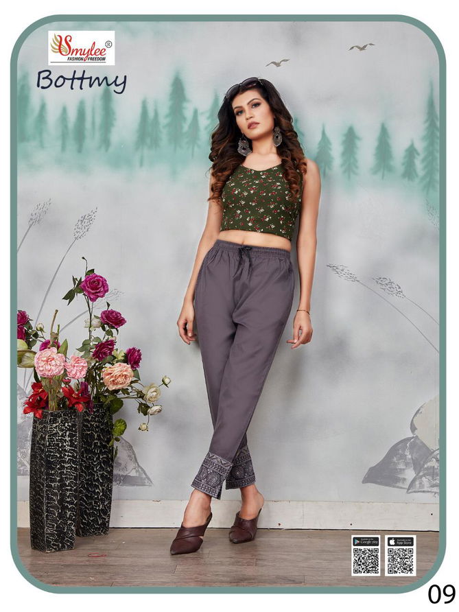 Smylee Bottmy Heavy Latest Fancy Designer Starchable Slub Pant Collection