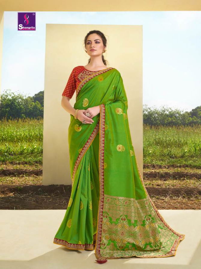 Shangrila Damyanti Latest Fancy Soft Zari Silk Party Wear Festive Wear Saree Collection 