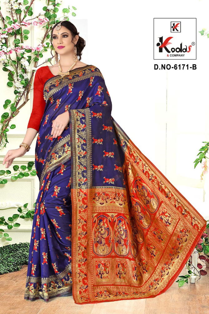 Kanishka 6171 Latest Festive Wear Rich Silk Designer Saree Collection
