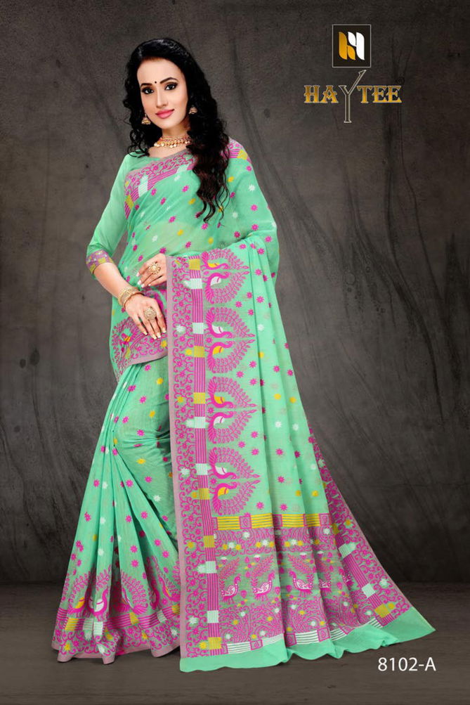 Haytee Bomkai 8102 New Launch Of Designer Daily Wear Cotton Silk Saree Collection With Beautiful Print