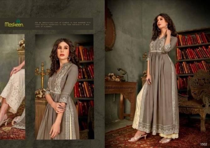 MAISHA NAZNEEN Latest Designer Fancy Festive Wear Pure Rayon With Print And Heavy Handwork Top And lakhNavi work Bottom Collection