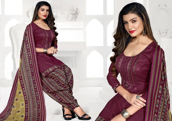 Mastani Patiyala 3 Latest Fancy Designer Heavy Casual Wear Punjabi Style Cotton Dress Material Collection
