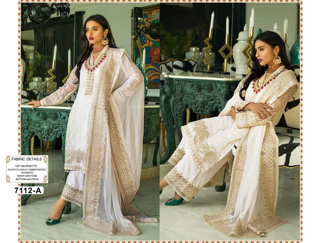 Suhani 7112 Designer Heavy Festive Wear Georgette With Hevey Embroidery Work Salwar Kameez Collection
