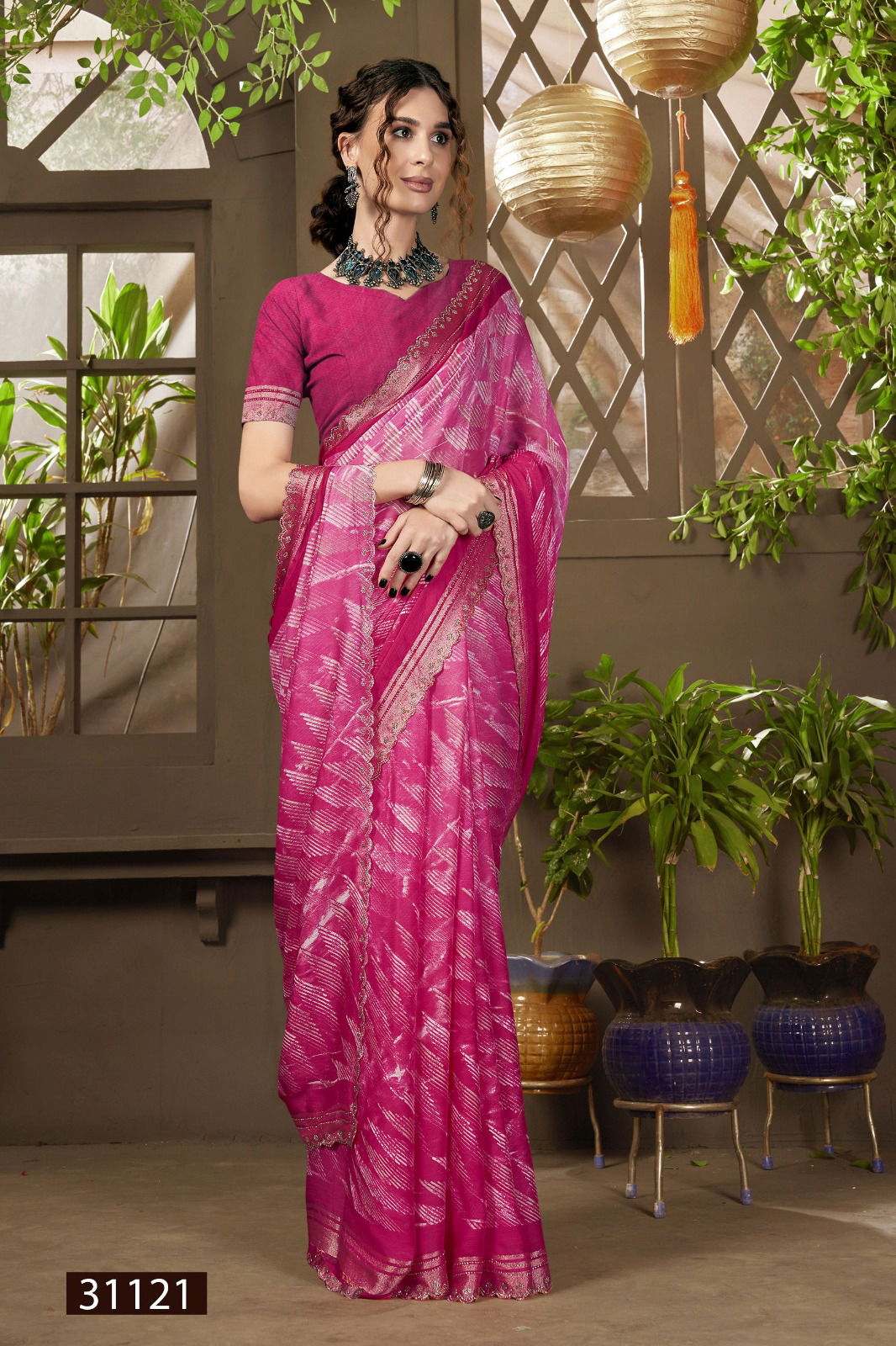 Alyson Vol 4 By Vallabhi Chiffon Printed Saree Exporters In India