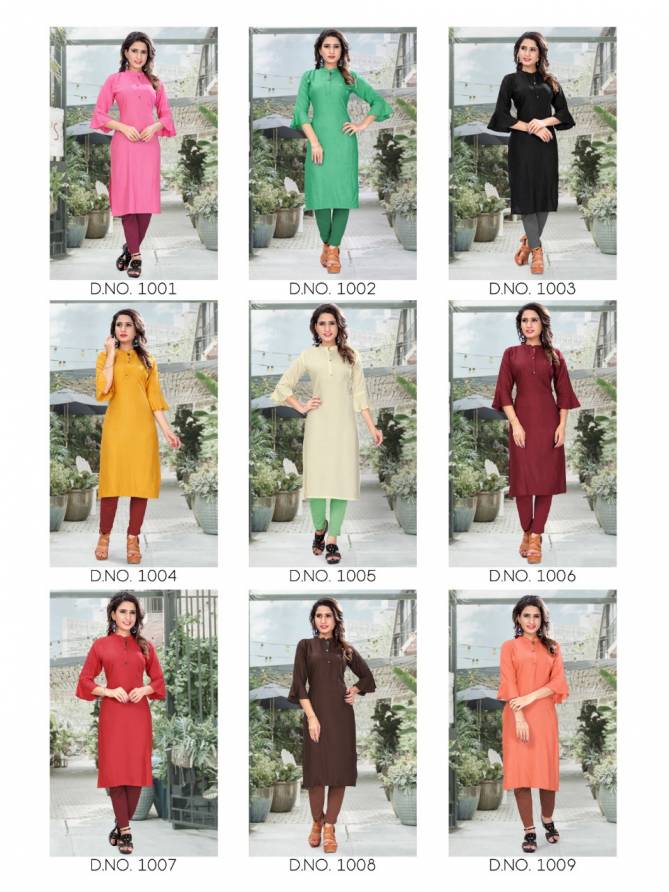 Tunic House Neha Niya Latest Casual Wear Rayon Kurtis Collection 