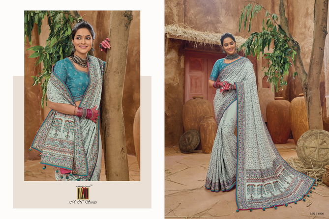 Kachhi Work Vol 4 By MN Banarasi Silk Saree Wholesale Price In Surat