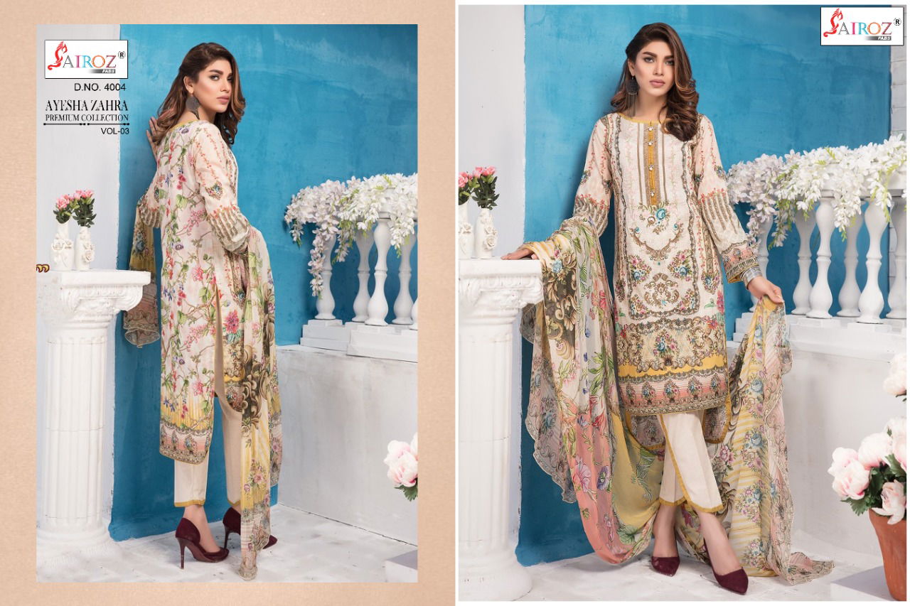 Sairoz Ayesha Zahra Premium Collection 3 Casual Daily Wear Pakistani Salwar Kameez Collection