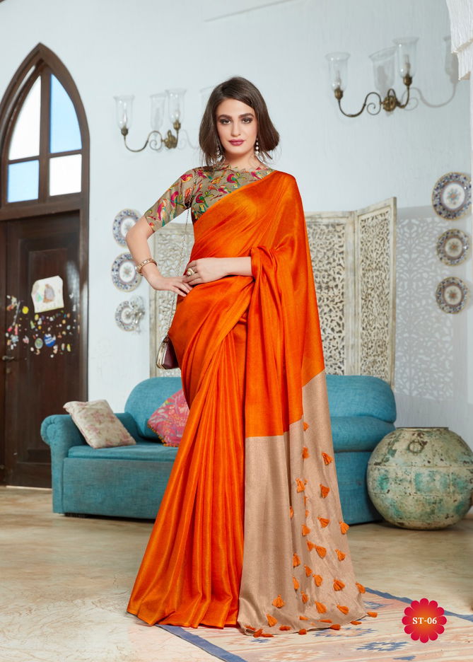 Shreyans Speed Test Exclusive collection Of Deaigner Party Wear Linen Saree with Cotton Blouse 