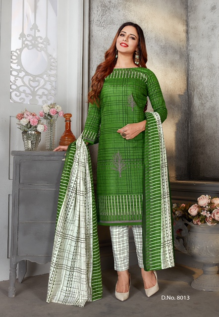 SC laadki Vol-8 Latest Fancy Designer Casual Regular Wear Cotton Printed Dress Material Collection