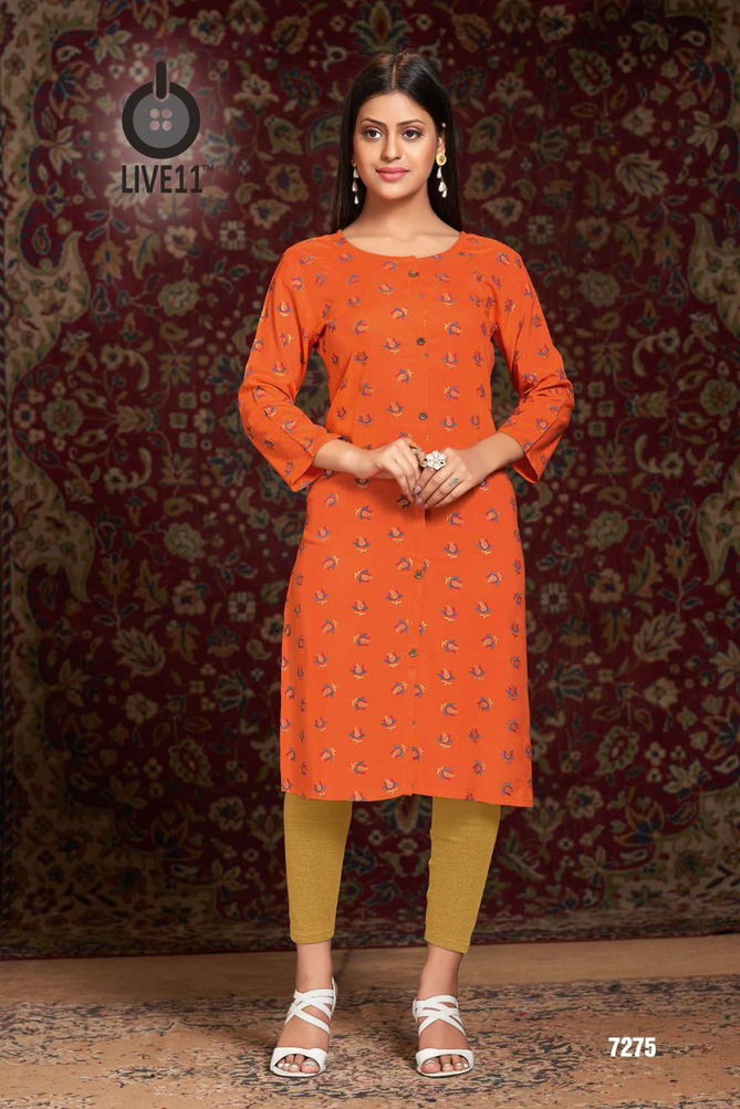 Rose 12 Latest Printed Regular Wear Rayon Designer Kurtis Collection
