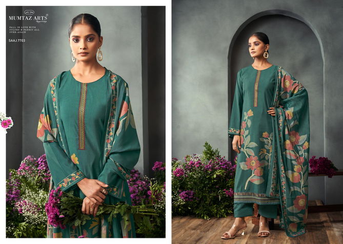 Saaj By Mumtaz Viscose Maslin Digital Dress Material Orders In India