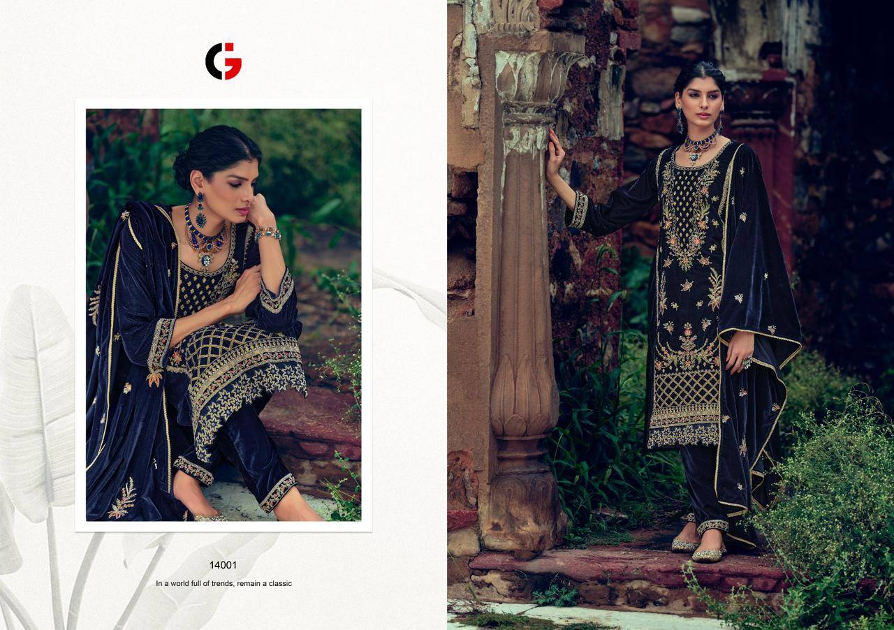 Maria B By Gull Jee Velvet Salwar Kameez Orders In India