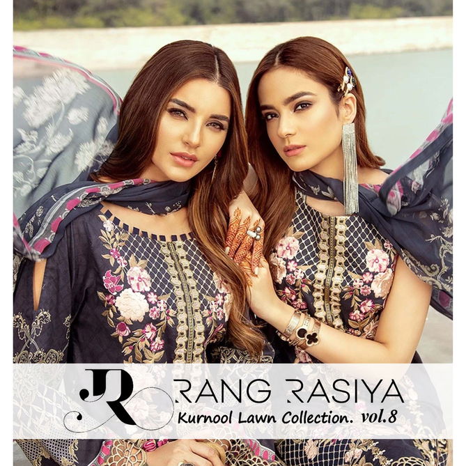 Rang Rasiya Kurnool Lawn Collection 8 Latest fancy Casual Wear Karachi Printed Dress Materials Collection
