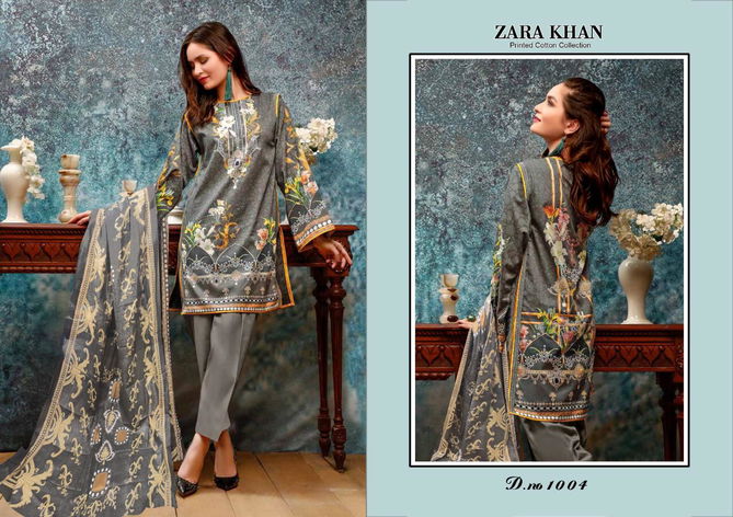 Zara Khan Latest Designer Festive Wear Karachi Pure Lawn Cotton Dress Material Collection 
