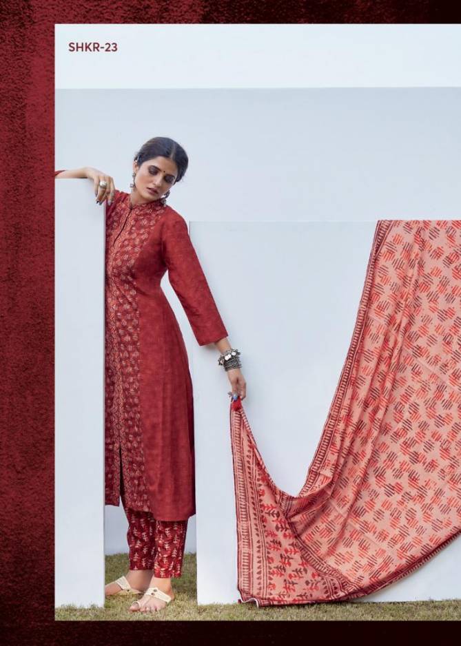 Shichi Kora Exclusive Festive Wear Heavy Muslin Kurti With Pant And Dupatta Readymade Collection