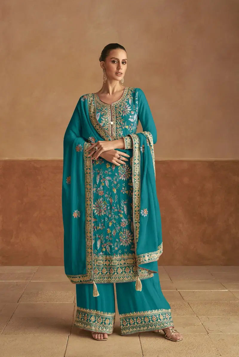 Lahza New Colour By Gulkayra Chinon Designer Readymade Suits Exporters In India